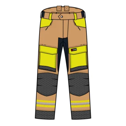 Hose RANGER 2.0 HIGH-VIS, gold/schwarzblau/leuchtgelb