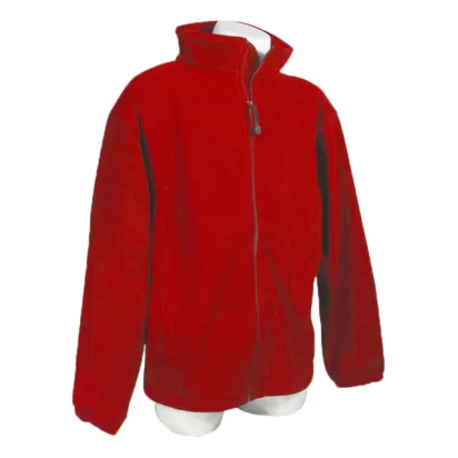 Fleecejacke PELKOTEX, rot, mit Membrane und Stick