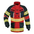 Einsatzjacke X-Pro Dynamic, rot/dunkelblau, Rückenschild FEUERWEHR silber reflektierend