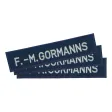 Namenstreifen mit Kettelrand, Bandbreite 110 mm