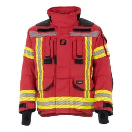 Einsatzjacke DYNAMATE PLUS, Nomex® ATC, rot/schwarzblau