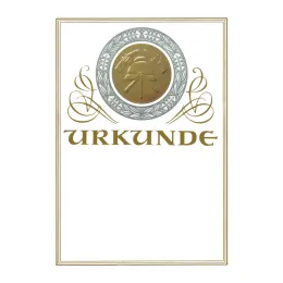 Urkunde gold-grau, ohne Bild