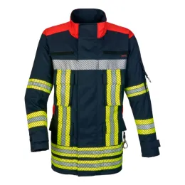 Einsatzjacke Fire-Jack II blue/red, Rückenschild FEUERWEHR silber reflektierend