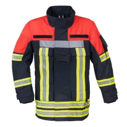 Einsatzjacke THL, schwarzblau/rot, Reflex segmentiert