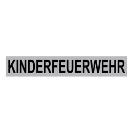 Klettschild, silber reflektierend, KINDERFEUERWEHR, 300x50 mm