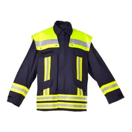 Einsatzjacke OBERSTDORF 2000, 100% Baumwolle, Schulterkoller leuchtgelb