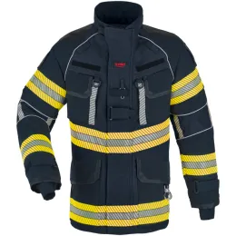 Einsatzjacke X-Pro Dynamic, dunkelblau, Rückenschild FEUERWEHR leuchtgelb