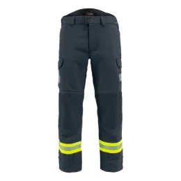 Herrendiensthose ENDURANCE HIGH-VIS, schwarzblau, mit Reflexbestreifung