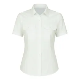 Dienstbluse weiß, 1/2 Arm, 55% Baumwolle/45% Polyester