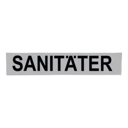Klettschild Rettungsdienst 420x80 mm, silber reflektierend