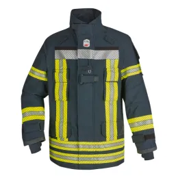 Einsatzjacke X-Pro Comfort, schwarzblau, Rückenschild FEUERWEHR leuchtgelb