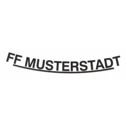 Schriftzug einzeilig, montiert, für HEROS H10, schwarz
