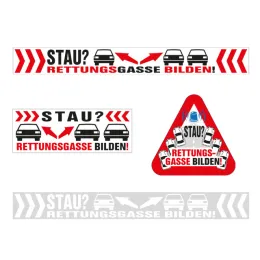 Aufkleber STAU? RETTUNGSGASSE BILDEN
