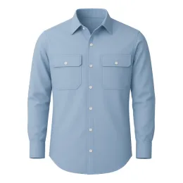 Diensthemd, 1/1 Arm, extra lang, himmelblau