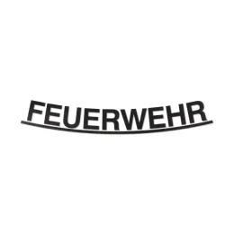 Schriftzug FEUERWEHR, montiert, für HEROS H10, schwarz