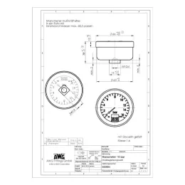 Manometer für Druckbegrenzungsventil AWG