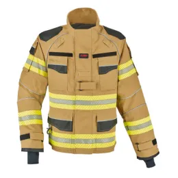 Einsatzjacke THL X-pro Solution, gold, Rückenschild FEUERWEHR silber reflektierend