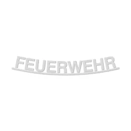 Schriftzug FEUERWEHR, montiert, für HEROS H10, silber