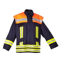 Einsatzjacke OBERSTDORF 2000, 100% Baumwolle, Schulterkoller leuchtorange