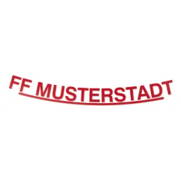 Schriftzug einzeilig, montiert, für HEROS H10, rot