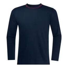 Langarm-Shirt, schwarzblau/rot