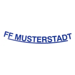 Schriftzug einzeilig, montiert, für HEROS H10, blau