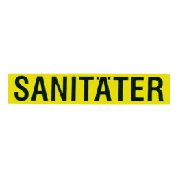 Klettschild Rettungsdienst 420x80 mm, neongelb reflektierend