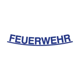 Schriftzug FEUERWEHR, montiert, für HEROS H10, blau