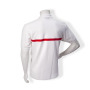 Poloshirt Kurzarm, weiß, mit rundumlaufendem rotem Streifen